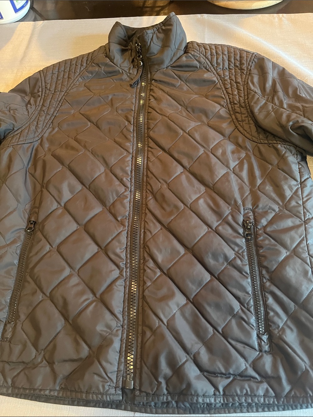 Marc New York Quilted Zip-Front Puffer Jacket - Black